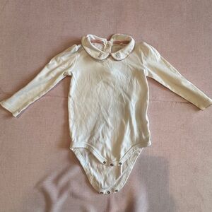 Baby Boden Mouse Long-Sleeve collared white Kids top